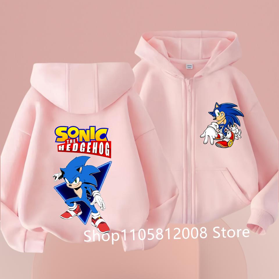 Outwear Fashion Fall Hoodies Sportwear Children Clothes Boys Gift Anime Kids Thin Hooded Jacket Zipper Sweatshirts