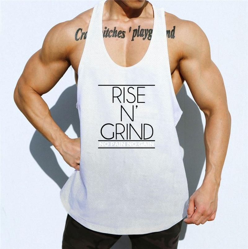 Muscleguys Pánská letní fitness vesta bez rukávů Rychleschnoucí strečová sportovní oblečení Běh Tréninkové tílko Tričko Kulturistika Oblečení Tide