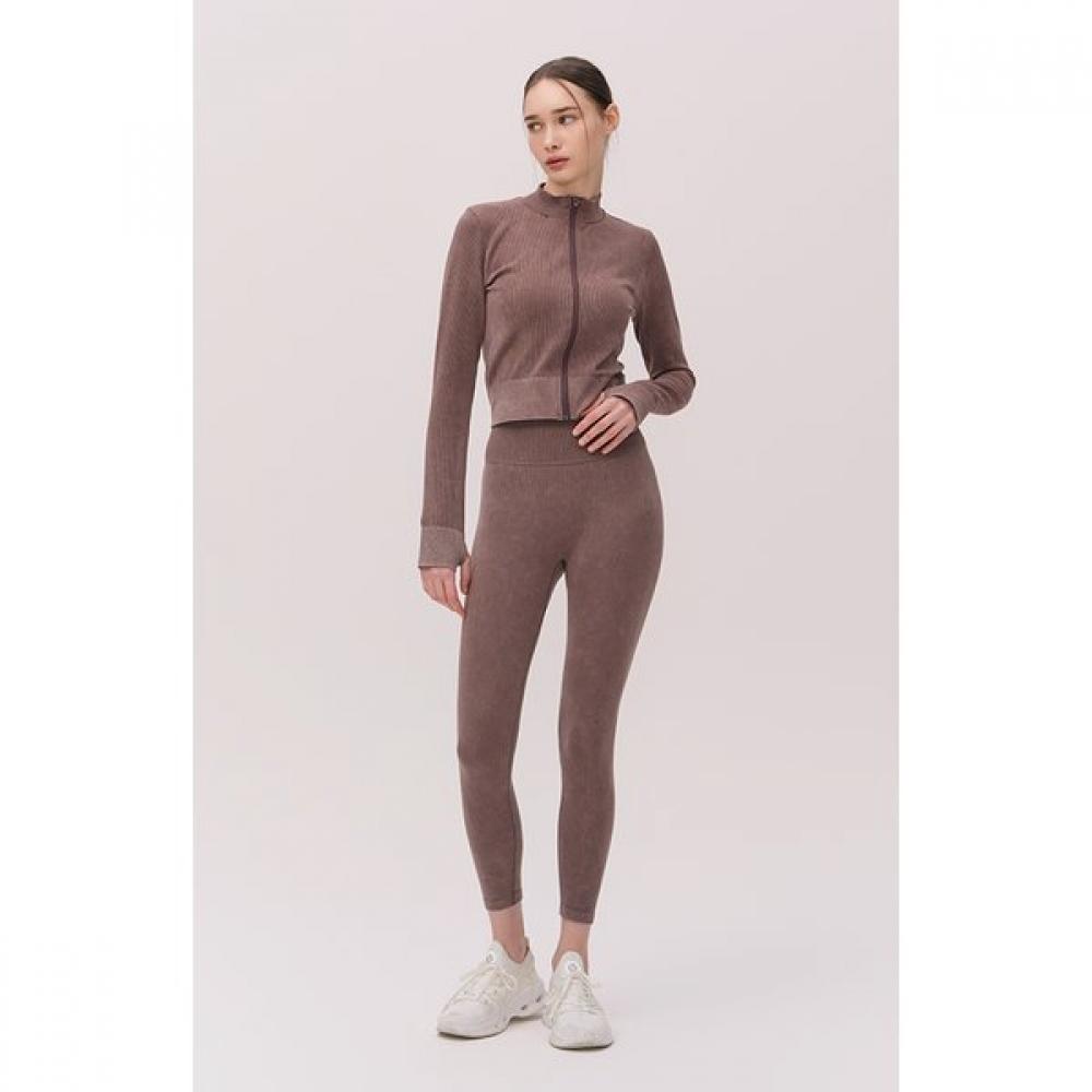 Huit Washed Seamless Performance Zip Up Jacket Htwjp5k07t
