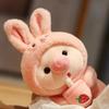 Little Rabbit Doll Cute Pig Plush Toy Girl Heart Milk Tea Pig Doll Sleeping and Pillow Giving Girl Birthday Gift
