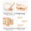 Wooden Crocodile Lacing Board Toy For Toddlers Play And Hand Practice Dexterity