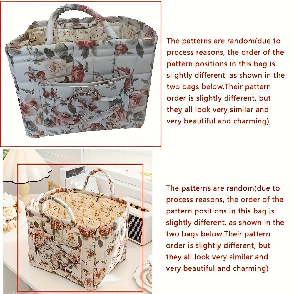 High Quality1pc Korean Style Contemporary Fabric Storage Basket, Portable Underwear Sundries Organizer, Printed Home Decor for Kitchen Bathroom