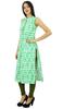 Bimba Womens Green Cotton Kurti Sleeveless Printed Kurta India Tunic Blouse