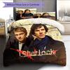 Watson&Sherlock Pattern Bedding Home Decoration Birthday Gift ( 1 Duvet Cover + 2 Pillowcase, Without Core),fan Merchandise.