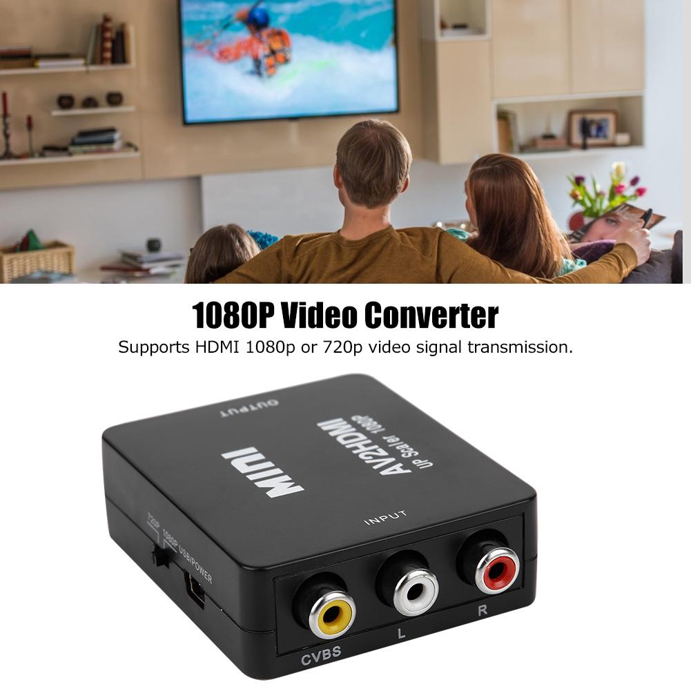 AV To 1080P 60HZ Output High Definition Adapter Video Converter with USB Cable