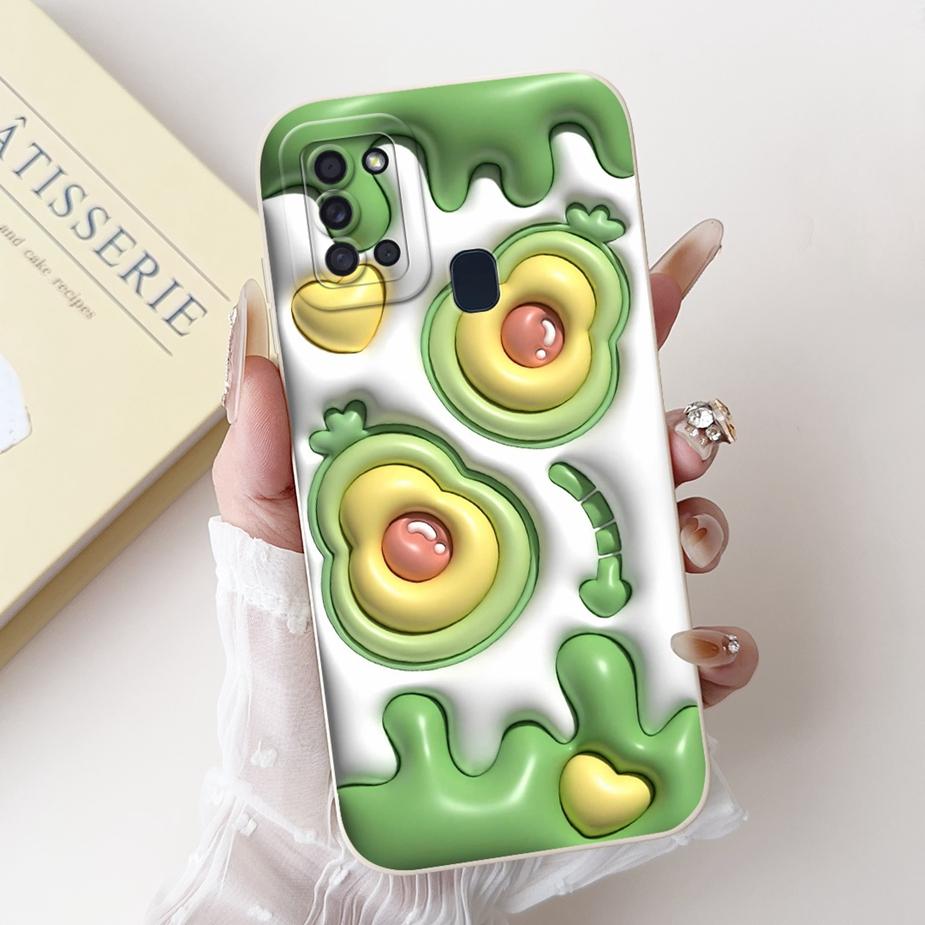 For Samsung Galaxy A21s Case SM-A217F New Fashion Cartoon Painted Cover Shockproof Phone Case For Samsung A21s A 21 s Soft Shell