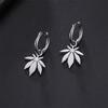 My Shape Lovely Flower Hoop Earrings for Women Gifts Stainless Steel Heart Sun Maple Leaves Earrings Fashion Jewelry Wholesale