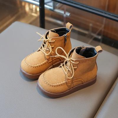 Children's Ankle Boots for Girls Winter Versatile Toddlers Causal Boots Fashion Non-slip Round-toe Kids Boys Short Cotton Boots