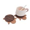 Turtle Coasters Set Non-Slip Wood Table Protection Mat Handcrafted Wooden Coasters Absorbent Heat Moisture Drink Coasters for Office Home