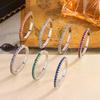 925 Sterling Silver Plated Colorful Zircon Ring Stackable Dainty Women's Jewelry Birthday Gift Valentine's Day Present
