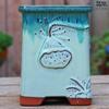 Vaso per Succulente in Ceramica Grezza Fatto a Mano - Fioriera Orchidea Intagliata con Ampia Bocca