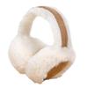 Women Earmuffs Thickened Inner Lining Bow Embellishment Suede Fabric Adjustable Headband Earmuffs Winter Accessory