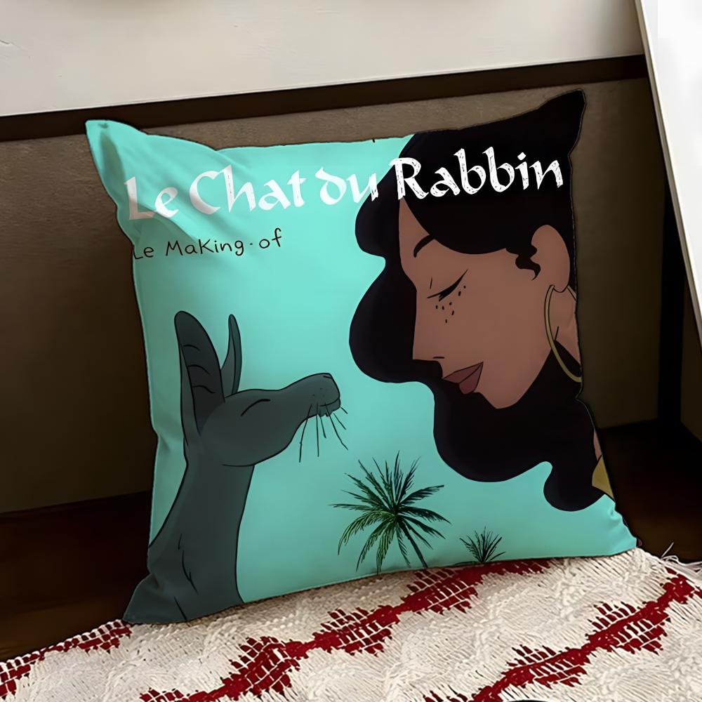 

Film The RRabbis Cat Cushion Cover Reversible Soft Durable Pillow Cover Home Car MultiScene Use for Daily Comfort 30X30cm