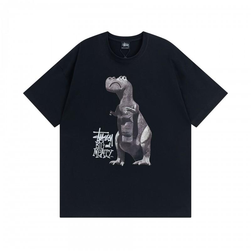 Pánské tričko s krátkým rukávem Volný střih Kulatý výstřih Potisk písmen Neformální Street Style Top pro páry