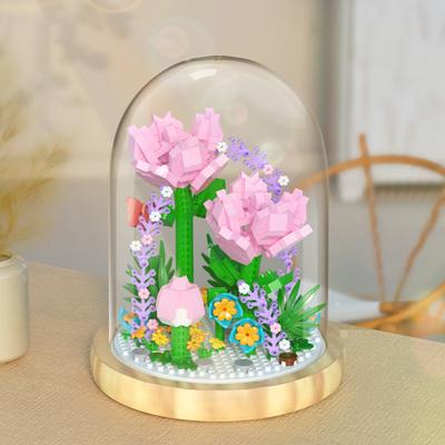 Flowers Building Toys High Simulation Party Supplies Educational Toy Creative Bonsai Flower Bricks Ornamental Home Decoration