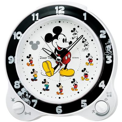 Zegar Budzik Zegar Stołowy Postać Disney Mickey Przyjaciele Analogowy Przełączany Czas Disney Biały Perłowy FD461W &