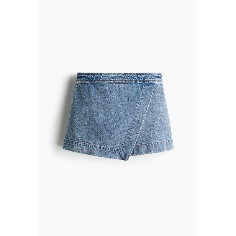 

HM Women s Denim Skirted Leggings 2025 Summer New Arrival Stomach Blanket Denim Short Pantskirt 1277603