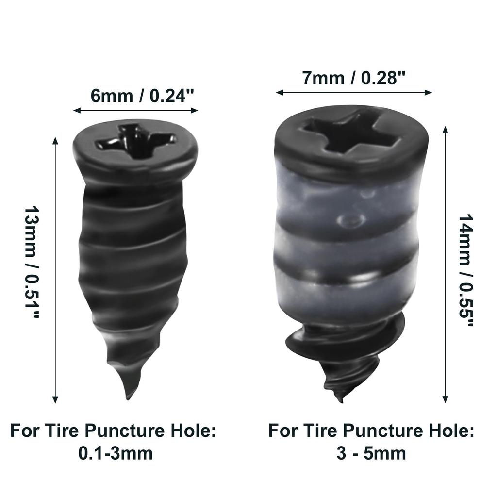 X AUTOHAUX Tire Repair Rubber Nail Puncture Repair Kit Tire Puncture Nail Quick Patch