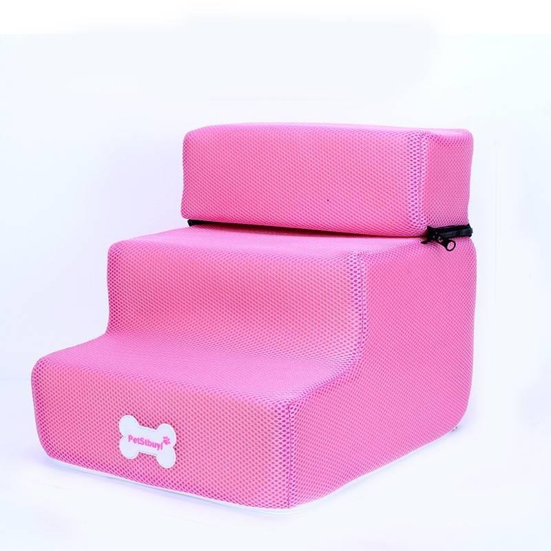 Luxurious Leather Dog Stairs For Small Dogs Perfect For Climbing Onto Sofas And Beds