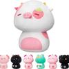 Plush Toy Cow Cuddly Soft White-Black For Children