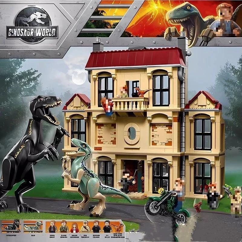 Dinozaury z Jurajskiego Parku Południowy Smok Behemot i Smok Sierpowaty Atak 76949 T-Rex Klocki Zabawki dla Dzieci Prezent