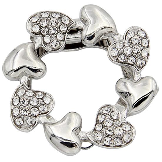 

Brooch Pin Flower Twist Shape Sparkling Rhinestones Imitation Pearls Decor Scarf Buckle Sweaters Collars Hats Bags Coats Scarves H