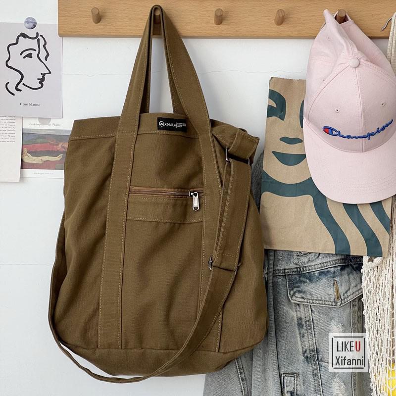 

Японская сумка-мессенджер Commuter Canvas - унисекс, ручная работа, утолщенный хлопковый рюкзак