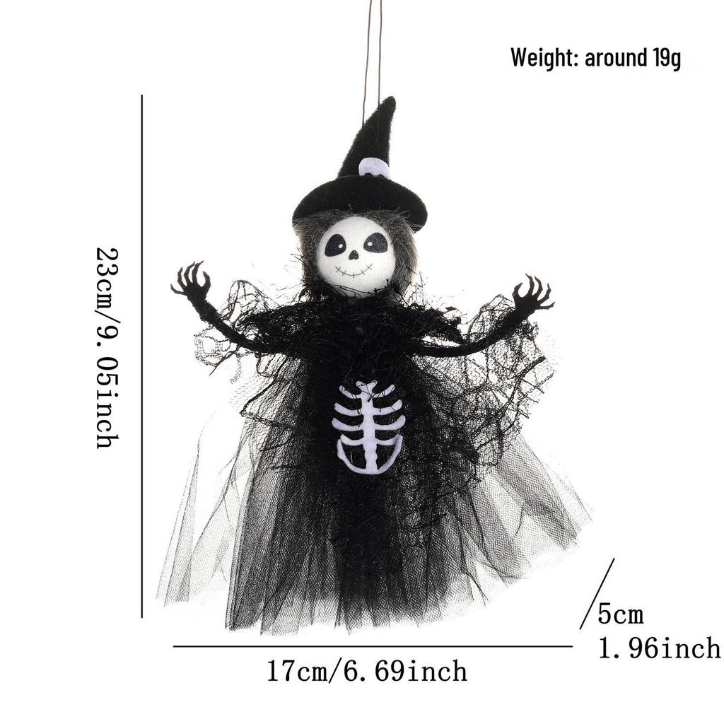 New Halloween Gauze Bar Pendant: Pumpkin, Witch, Ghost Scene Decoration