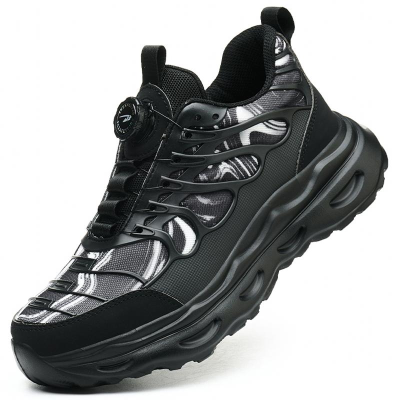 

Rotating button Indestructible shoes Men Steel Toe Shoes Work Sneakers Safety Shoes Men Puncture-Proof Protection Shoes Light 37