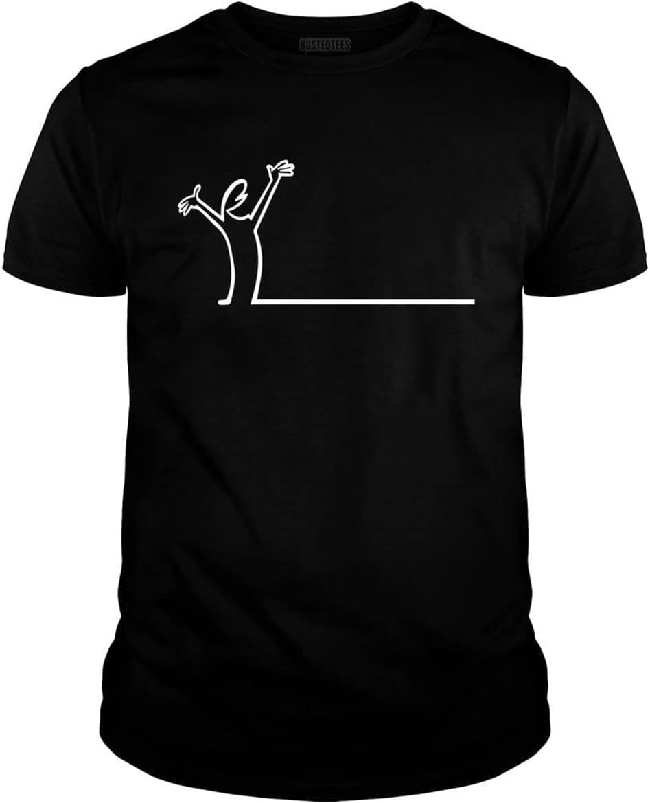 BustedTees Linea Shirt The Line Art La Linya T-Shirt S разноцветный
