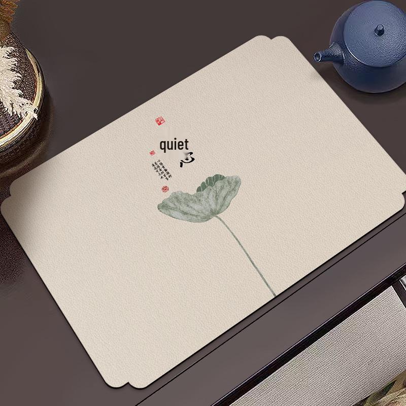 PU Heat Resistant Zen Placemat: Waterproof, Non-slip, Oil-Proof, Easy Clean