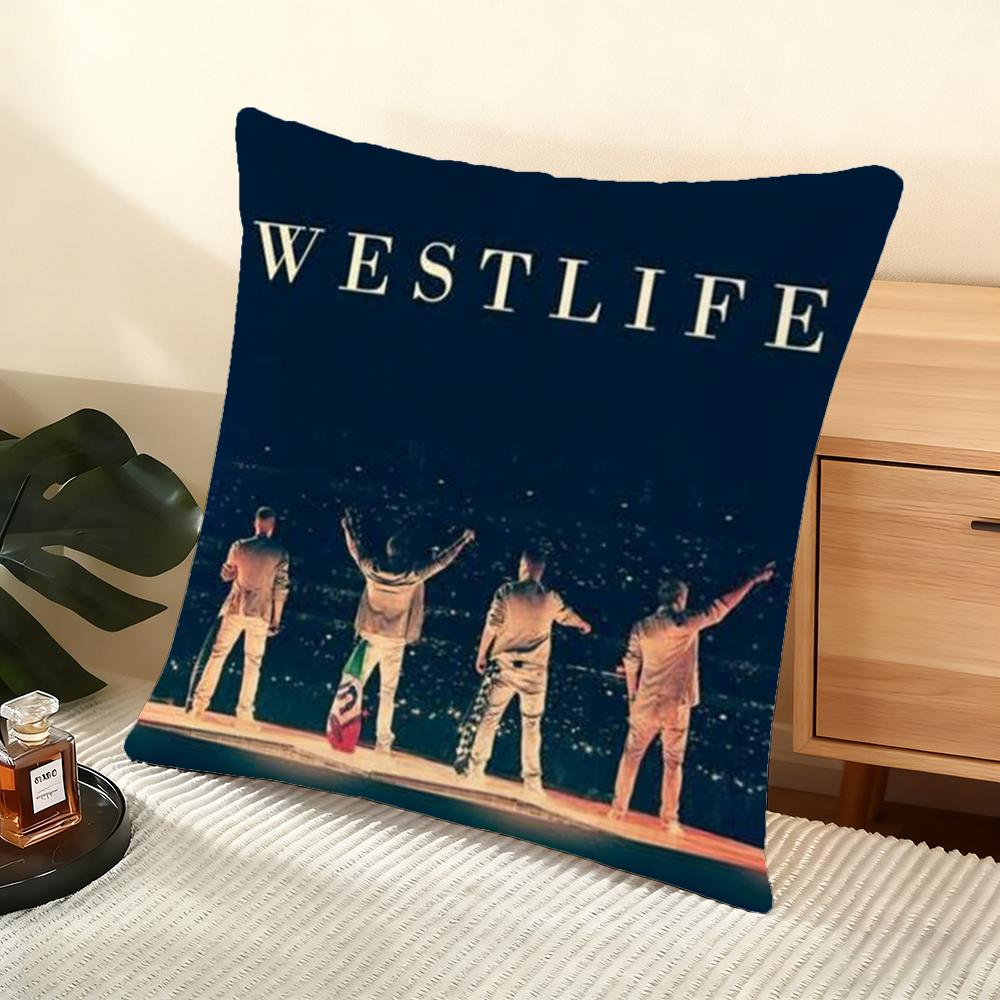 Cool W-Westlife Cushion Cover Soft Short Plush Pillow Cover Smooth Cozy Texture Aesthetic Cushion Case Home Decor