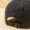 Classic European And American Style Black Cat Printed Baseball Cap for Men, Featuring a Washed Vintage Design, Adjustable Size,
