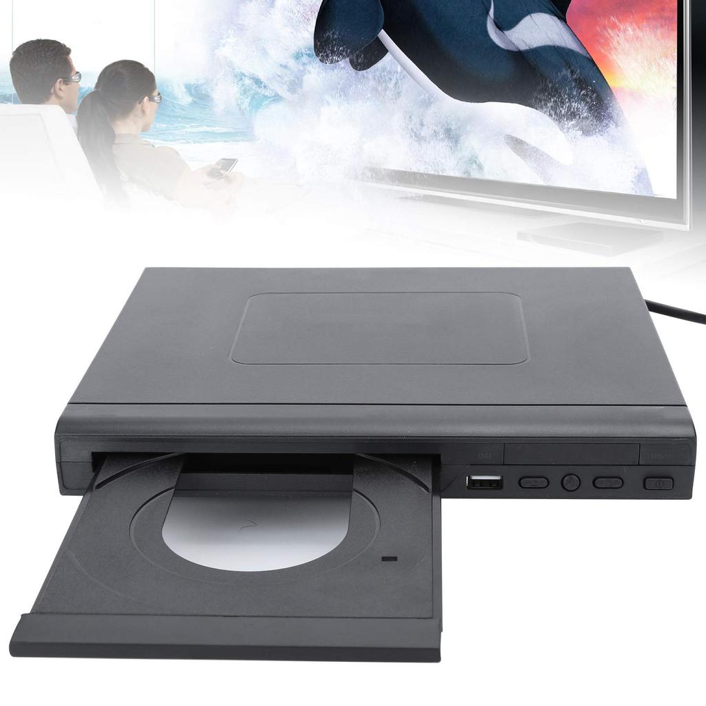 Home DVD Player, Durable DVD Player, Easy-to-use for Office Use, Black