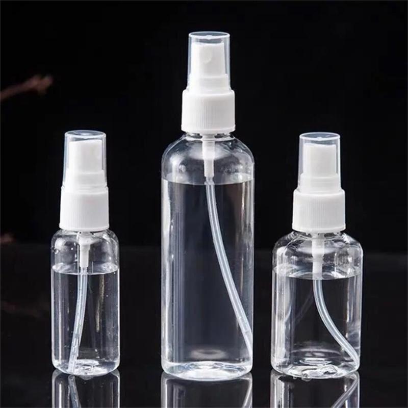 50PCS 10/20/30/50/100ml Transparent Plastic Refillable Bottles Perfume Bottle Atomizer Empty Spray Bottle Portable Travel Bottle