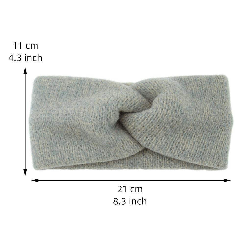 New Women Girls Solid Color Hair Bands Knitted Wool Headbands Vintage Cross Turban Bandage Ear Warmer Hairbands Hair Accessories