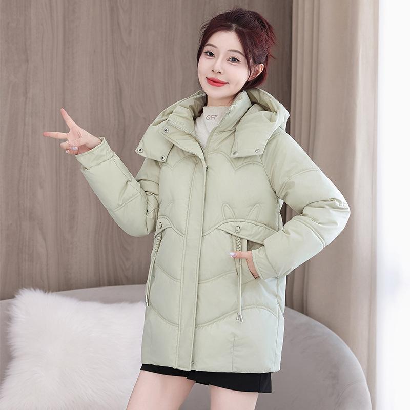 High-end Bread Clothes Down Cotton Clothes Women's Winter New Korean Thickened Medium and Long Cotton Clothes Loose Coat Tide