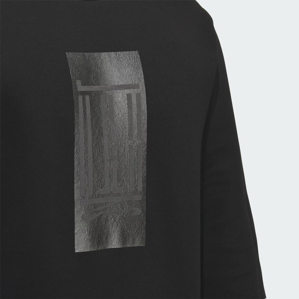 Adidas Wuji Series Logo Crew Sweatshirt With Geometric Print Men Sweatshirt Black IP4946