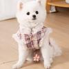 Dog clothes are warm in autumn and winter, and the thick rabbit fur grid can be towed. Teddy Bigbear Small Dog Clothing