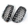 2PCS Car Front Bumper Grills Diamond Style Kidney Grilles Racing Grill For BMW 5 Series F10 F11 F18 M5 528i 530i 535i