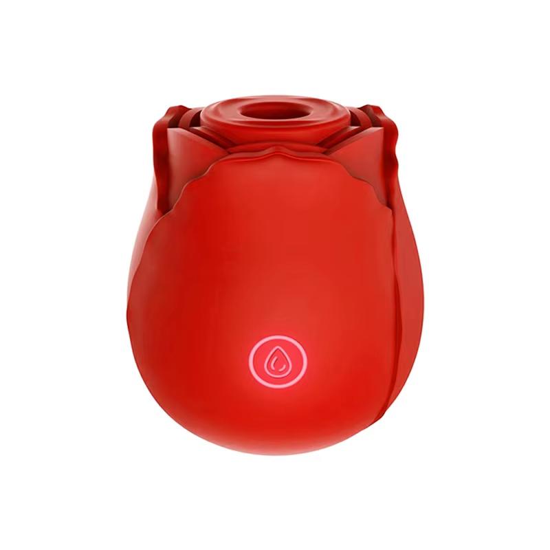 Female Waterproof Rose Toys Clitoral Suction Cup Breast Sucking Stimulator Silicone Adult Sex Toys Rose Vibrator for Woman