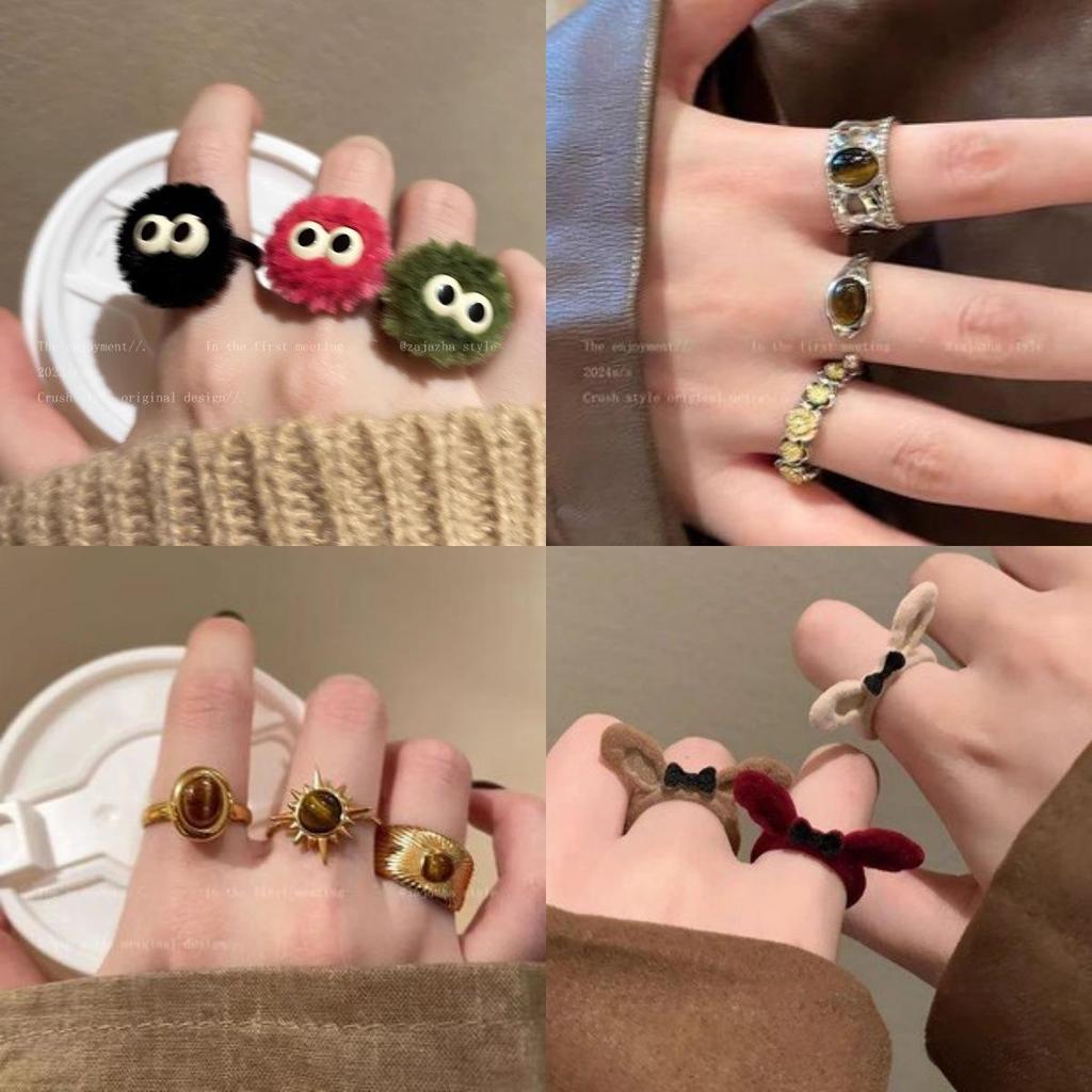 2025 Trendy High-End Chinese-Style Beaded Literary Ring