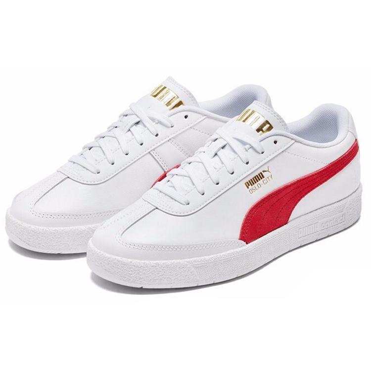 PUMA Oslo-City Casual Board Shoes White/Red Men's 374976-05