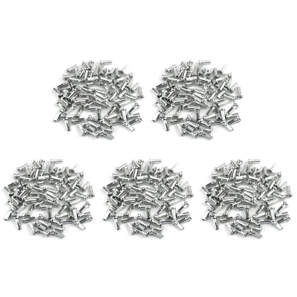 50pcs MTB Bike Spoke Nipples Replacement 14G 2.0mm Aluminum Alloy MTB Bike Spokes Nipples Road Bicycle Road Bicycle Accessories