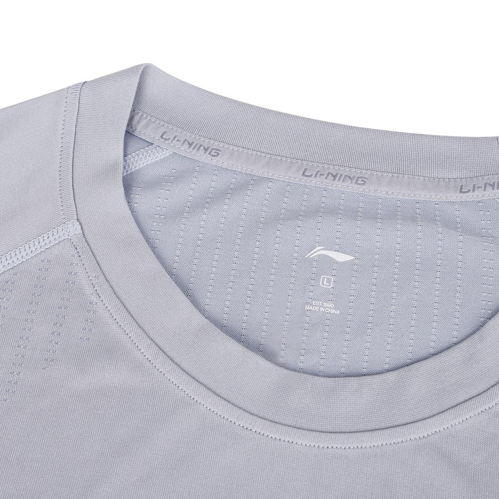 Li-Ning Trendy Versatile Round Neck Short Sleeve T-Shirt Quick Dry Breathable Five-Point Shorts Running Fitness Training Casual Sports Suit AATW013-3