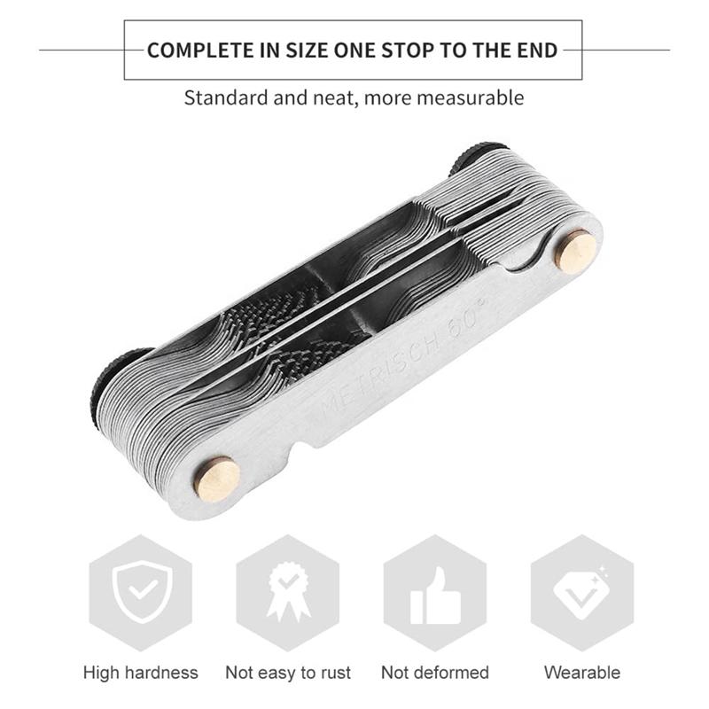 2026+ Metric US SAE Screw Gauge + 60 Degree Metric Gauge Tool Set