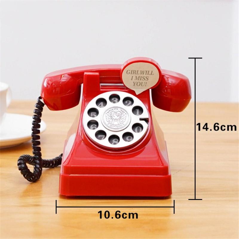 Retro Cute Plastic Telephone Model Piggy Bankt Kids Coin Bank Money  Saving Box Decorative Ornaments Craft