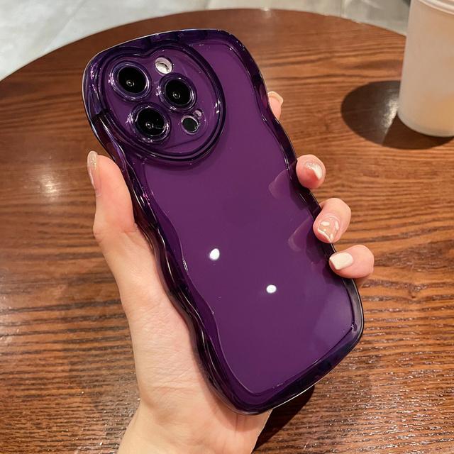 Kıvırcık Dalgalı Aşk Kalp Lens Koruma Telefon Kılıfı Iphone 13 12 11 Pro Max X Xr Xs Max Şeffaf Silikon Şeker Kapak 13pro