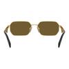 Prada Metal Irregular Frame Sunglasses Unisex sunglasses Gold PRA51S15N01T