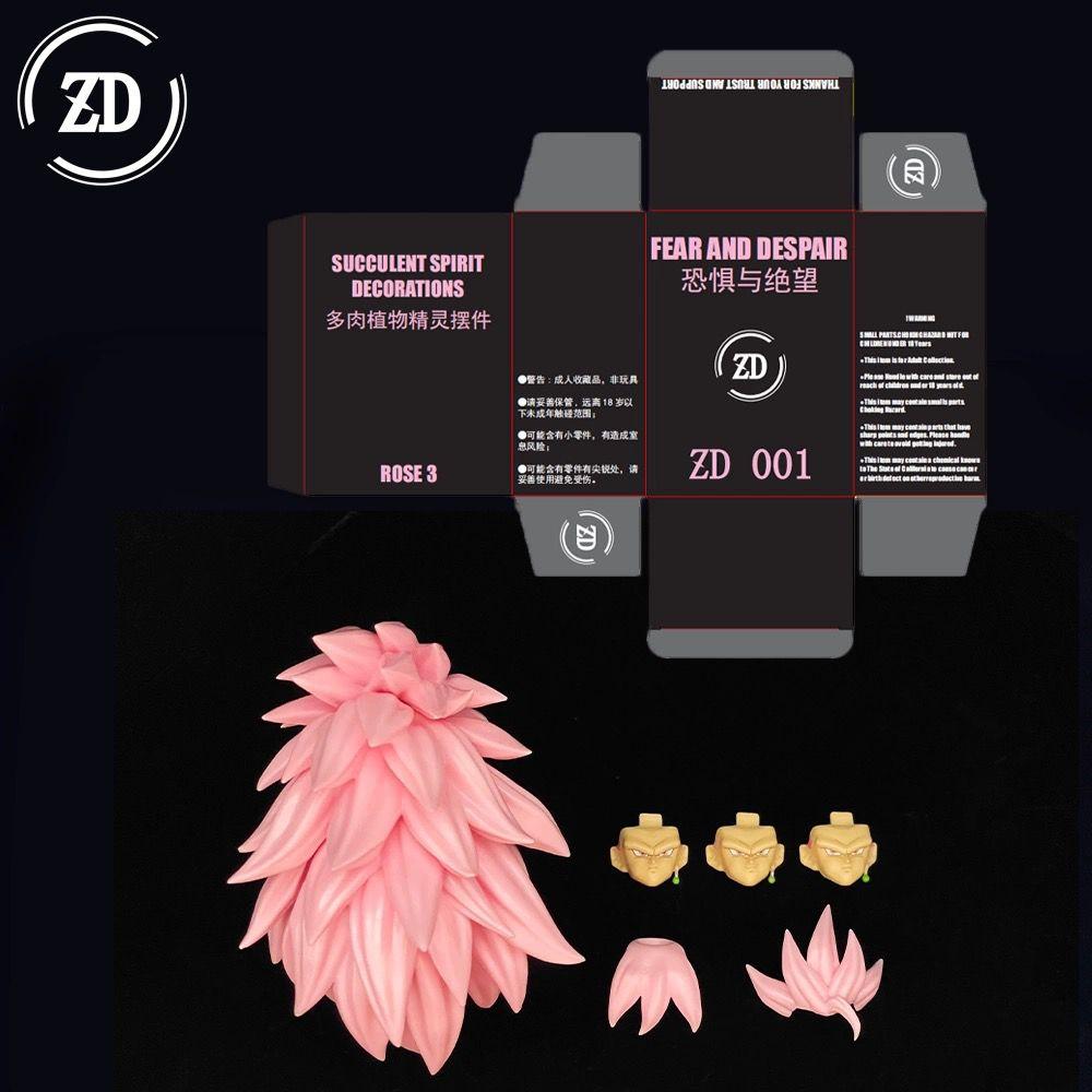 New Zd Studio Dragon Ball Shf Super Saiya Ssj3 Vegito Bardock Son Goku Goku Black Gogeta Head Accessories Kit Birthday Toy Gifts